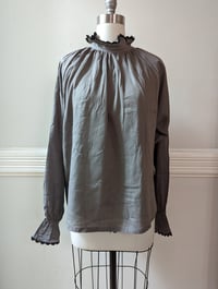 Image 1 of Grey V1 Darcy Linen-Blend Blouse