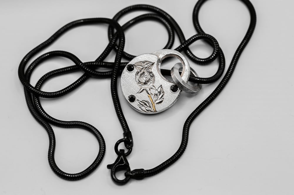 Image of Rose Lock Necklace 
