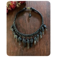 Image 2 of The Empress Necklace - Smokey Quartz and Black Leather