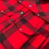C. C. Filson 70s Vintage Buffalo Check Mackinaw Hunting Jacket Red Black Plaid 100% Wool size: XL