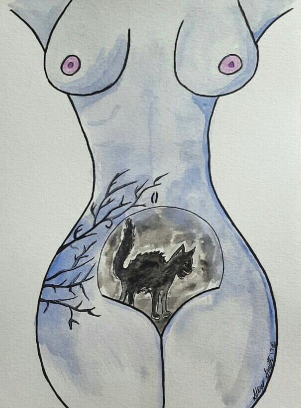 Image of Scaredy cat Print