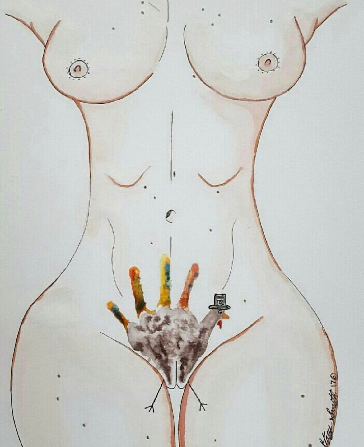 Image of Save a Turkey, Eat a Pussy Print