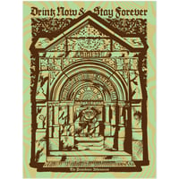 Providence Athenaeum: Drink Now & Stay Forever 18 x 24 Green/Brown