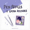 Genshin Impact | Pen Refills + Raiden Mini Sticker Sheet