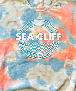 Image of Sea Cliff - Coordinates Design Tie Dye Crewneck Sweatshirt