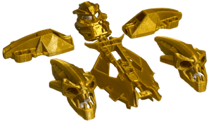 Image of Bionicle Pearl Gold Titan Takanuva MEGAPACK (FDM Plastic-printed, Pearl Gold)