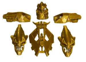 Image of Bionicle Pearl Gold Titan Takanuva MEGAPACK (FDM Plastic-printed, Pearl Gold)