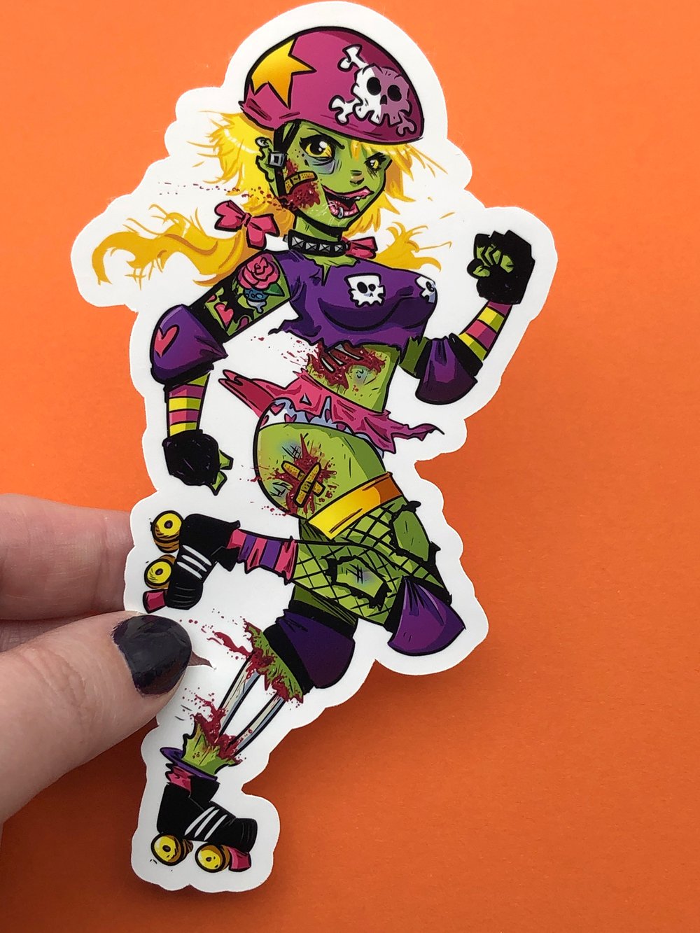 Zombie Derby Girl STICKER