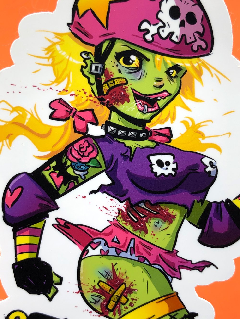 Zombie Derby Girl STICKER