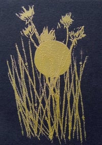 golden grasses  block print