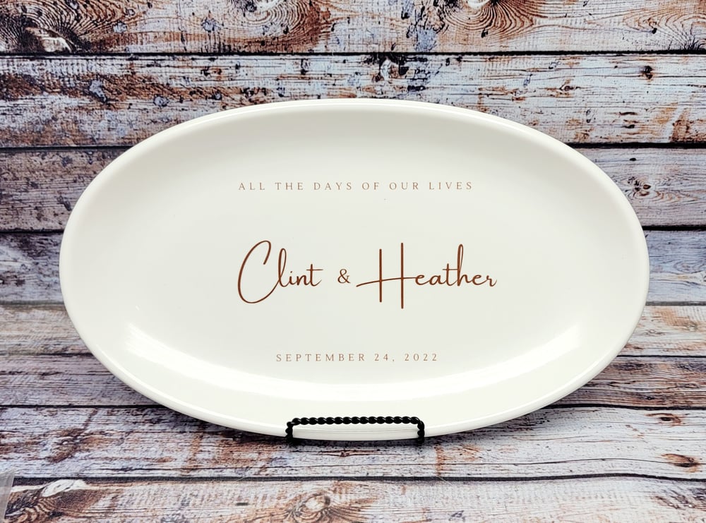 Image of Custom Oval Wedding Platter