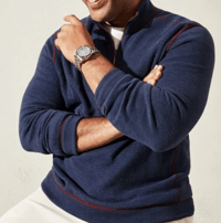 Image 2 of  Tommy Bahama Reversible Flipshore Half Zip Sweater