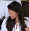 Floral Pearl Hairband / Satin