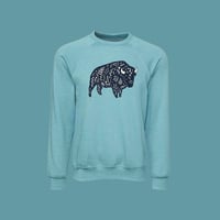 Image 3 of Blue lagoon floral bison sweatshirt