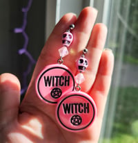 Image 1 of Pink Witch Earrings 