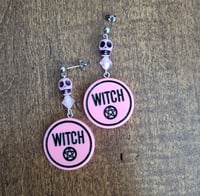 Image 3 of Pink Witch Earrings 