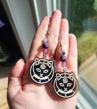 Image 1 of Witch Cat Earrings 