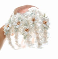 Image 1 of Ana-Louisa deluxe fresh pearls flower headband