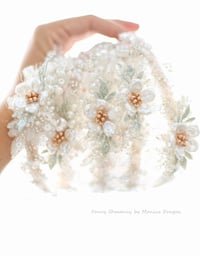 Image 3 of Ana-Louisa deluxe fresh pearls flower headband