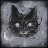 Image 1 of Night Cat - Postcard Print