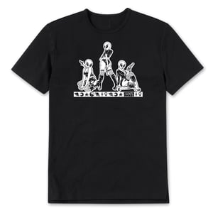 Alien Babe Trifecta T-shirt in BLACK