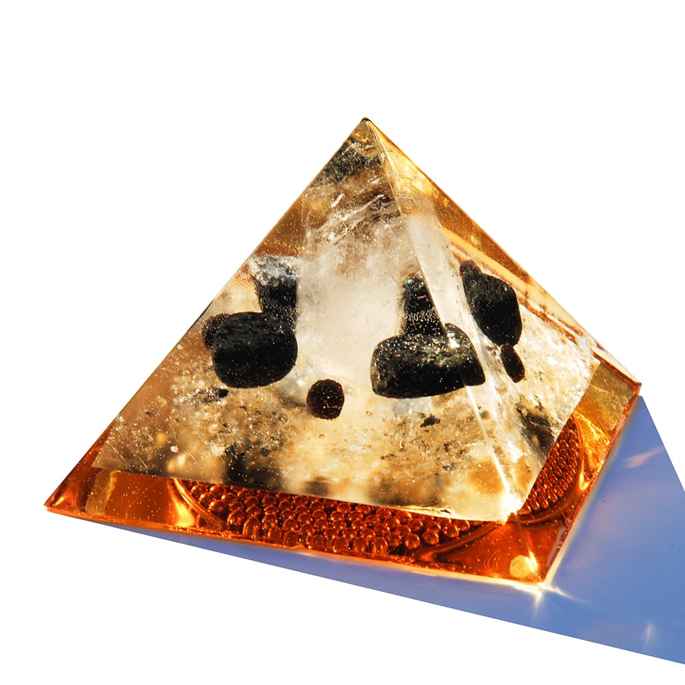 Image of Large:  Brazilian Quartz/Raw African Garnet/Astrophyllite/Golden Mica/Gd-6