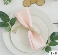 Image 1 of Blush pink table napkins 