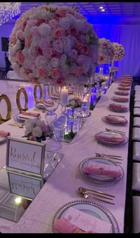 60cm Pink flower centerpiece