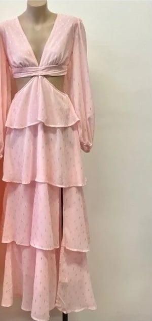 Image of Frill Dress. Pink. By Reverse the Label.