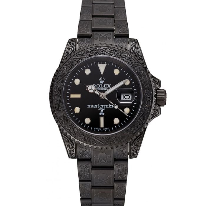 限定非売本 mastermind JAPAN 10th ANNIVERSARY SWISS MASTERMIND JAPAN SKULL LIMITED EDITION BLACK DIAL ALL