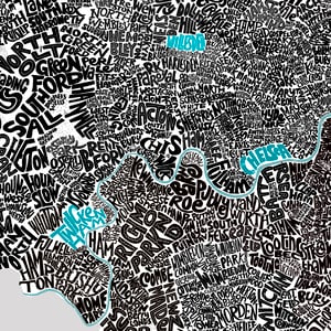 Image of London - Personalised Typographic Map