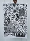 Plant for the Bees - Linocut Print