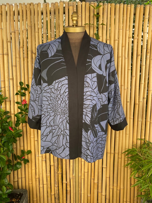 Kimono "Blue Kiku" Short