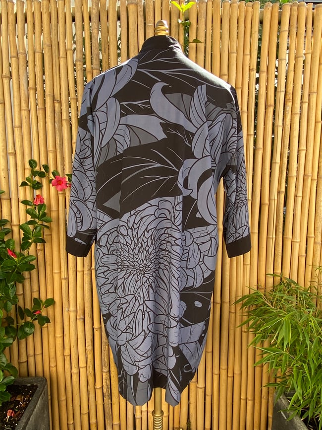 Kimono "Blue Kiku" Long