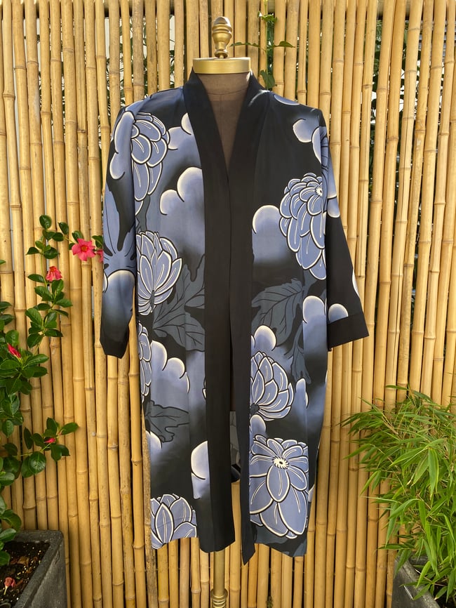 Kimono "Blue Crane"