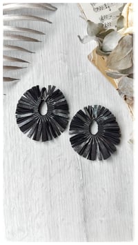 Image 1 of PEACOCK earrings - Black Metal
