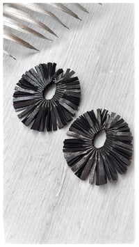 Image 2 of PEACOCK earrings - Black Metal
