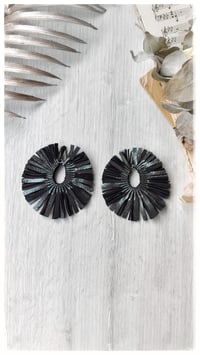 Image 5 of PEACOCK earrings - Black Metal