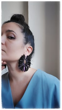 Image 2 of PEACOCK earrings - Viola Metal 