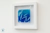 Blue / Aqua Poet's Laurel Art Glass Panel