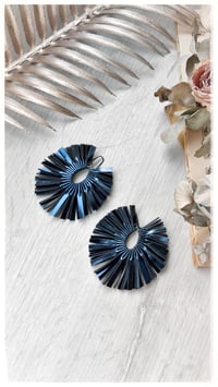 Image 1 of PEACOCK earrings - Blu Metal