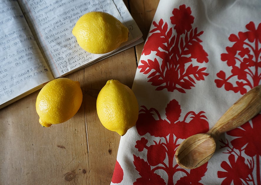 Image of Paper Cut Flowers - Tea Towel