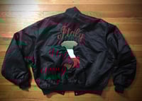 Image 1 of Vintage Find: Embroidered “ITALY” satin jacket 