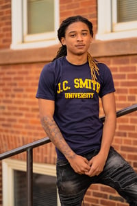 Image of J.C. SMITH UNIVERSITY TEE | NAVY