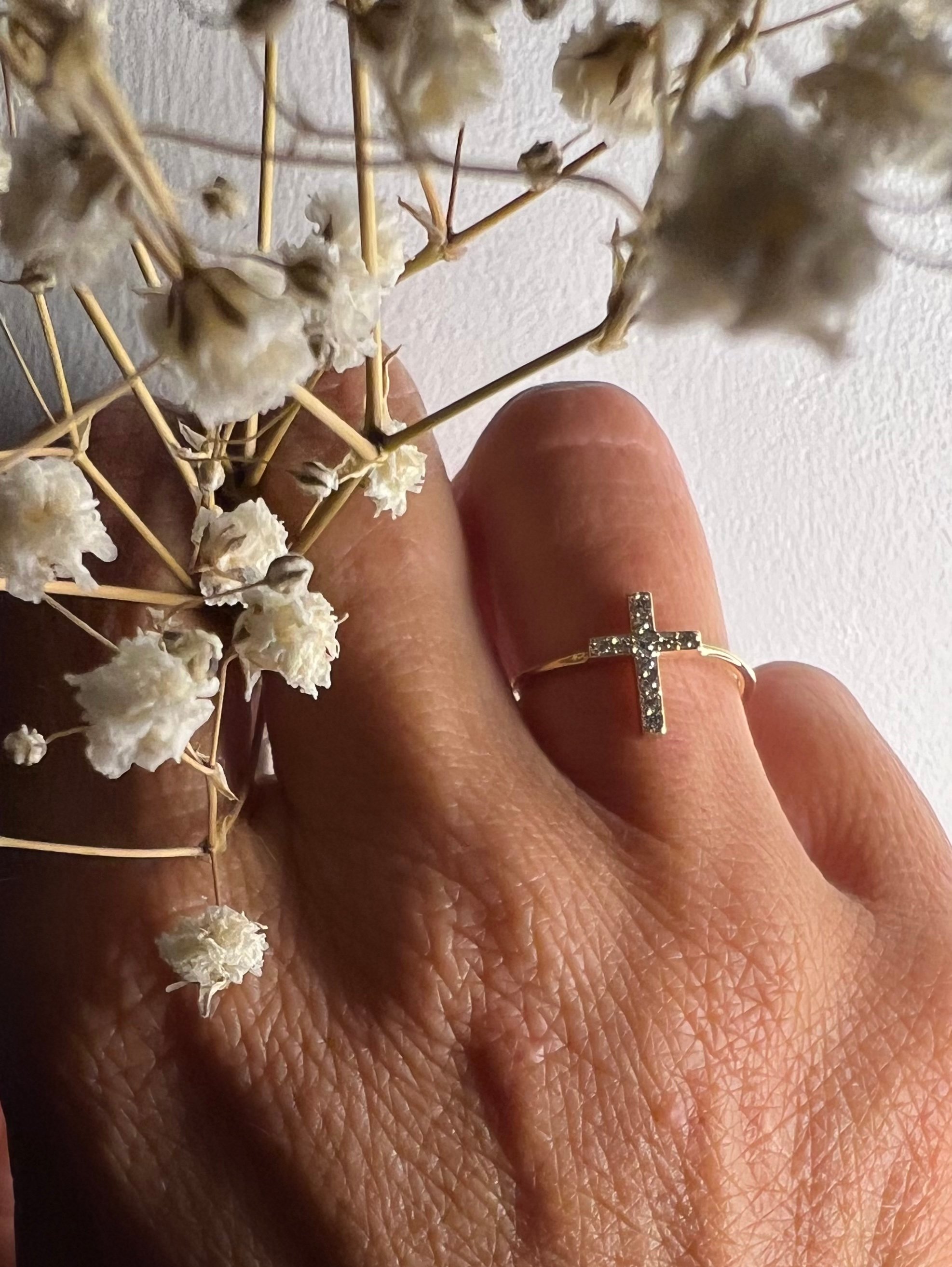 Bague Croix Perlesdau