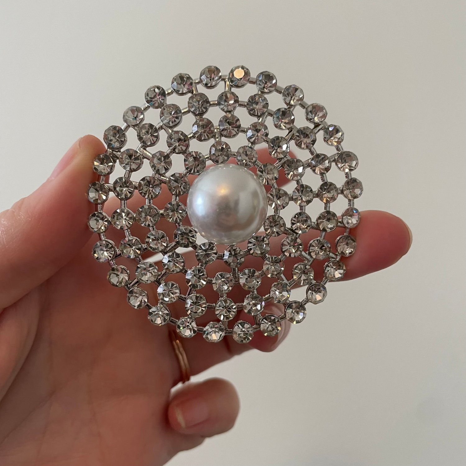 Image of Big Fancy Diamond Pearl Plugs (sizes 1 5/8-2")