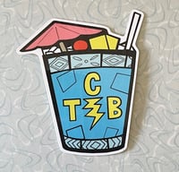 Image 2 of TCB(lue Hawaiian) Elvis Tribute 4" Vinyl Sticker