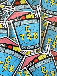Image 1 of TCB(lue Hawaiian) Elvis Tribute 4" Vinyl Sticker