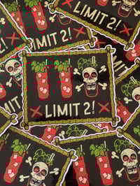 Image 1 of LIMIT 2! Zombie Tiki Cocktail 4" Vinyl Sticker