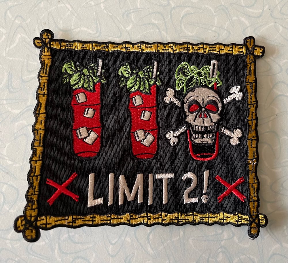 LIMIT 2! 5" Embroidered Zombie Cocktail Sew-On/Iron-On Patch